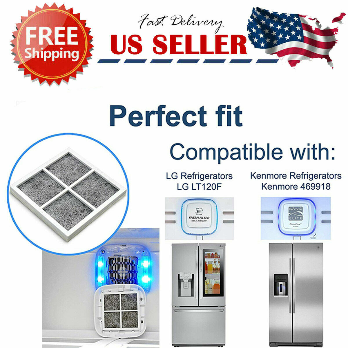 Replacement Refrigerator Filter LT120F for LG LFXS29626W LFXS29766S LFXS30726B