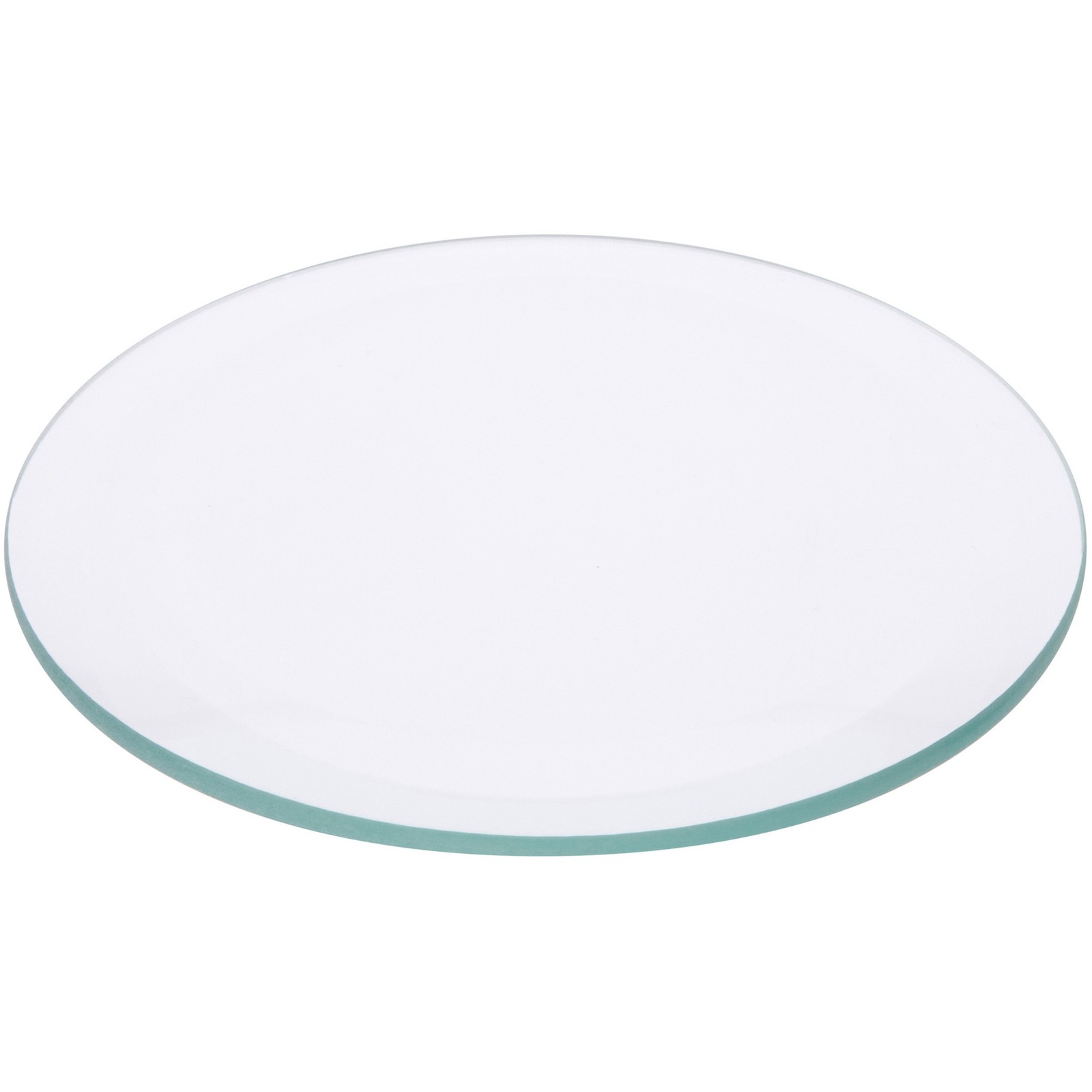 Plymor 4″ Round, 5mm Thick Beveled Clear Glass Circle