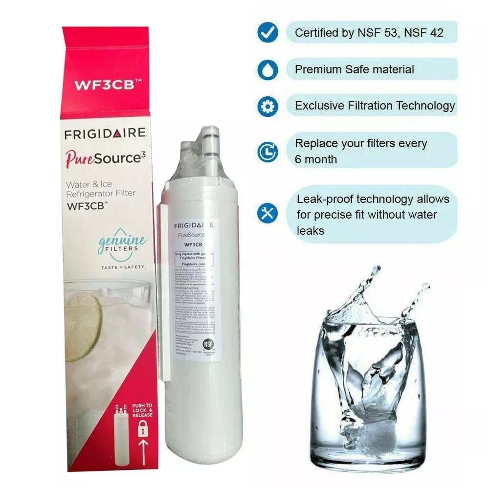 1 PACK New Frigdaire WF3CB PureSource 3 Refrigerator Water Filter New US Stock