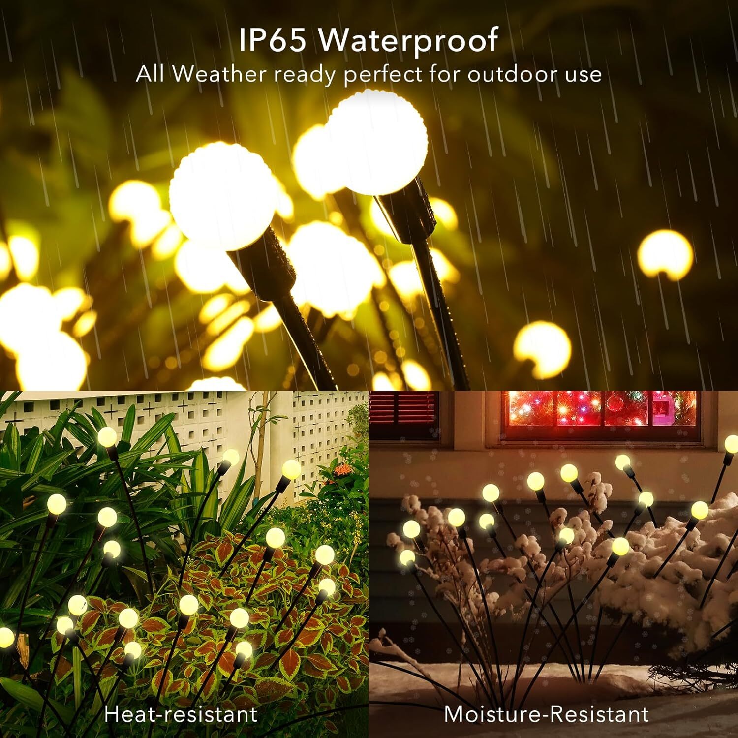 Outdoor Lights Decorative Waterproof Lights 8 LED Bulb Firefly Light 800mAh 2024