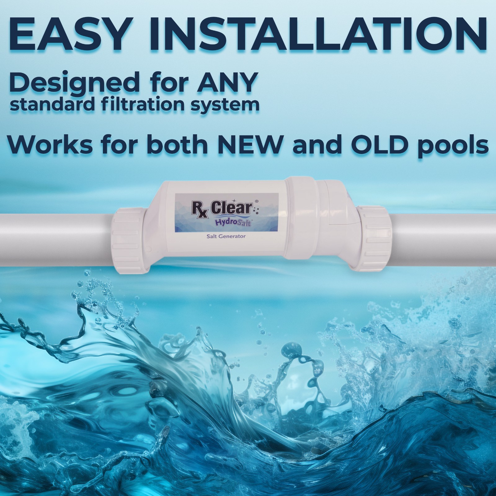 Rx Clear HydroSalt Salt Generator Cell Fits Hayward Systems (Various Sizes)