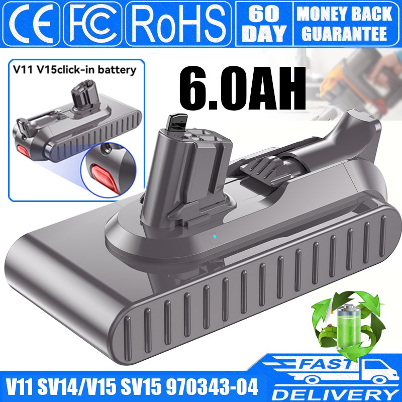 V11 Lithium Battery Dyson V11 Click In Replacement Battery V15 8000mAh / Filters