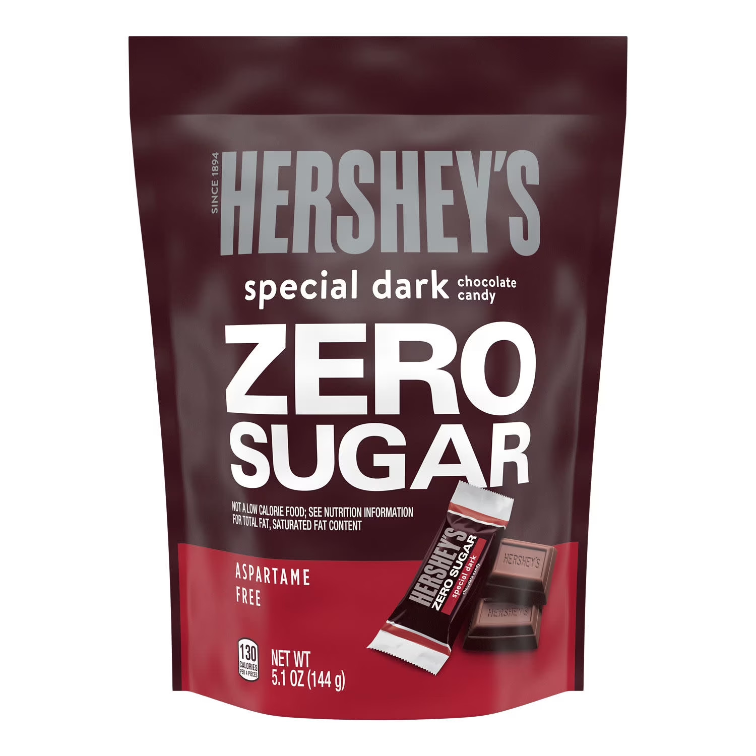 Hershey’s Special Dark Zero Sugar Chocolate Candy 5.1 oz Bag – Sugar-Free TREAT
