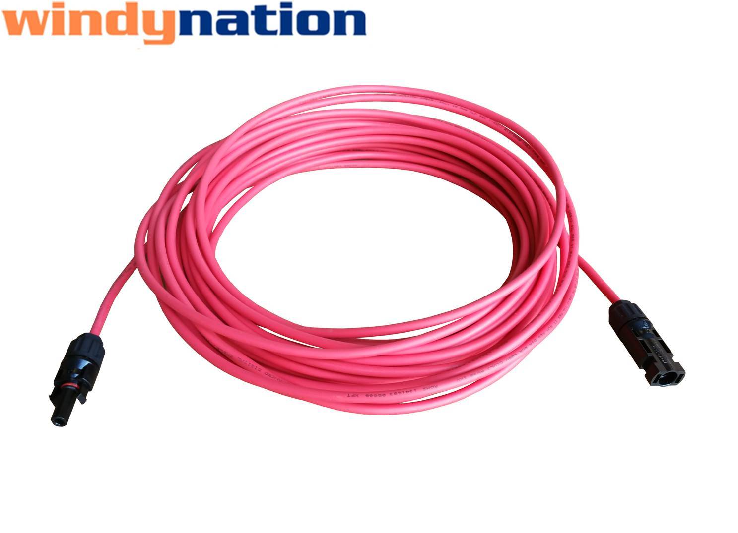 Pair Black + Red Solar Panel Extension Cable Wire Solar Connectors 10 or 12 AWG