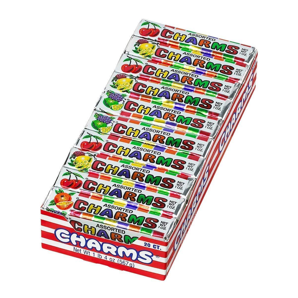 Charms Squares, Assorted Fruit Flavors, 20 Count (Pack of 1)