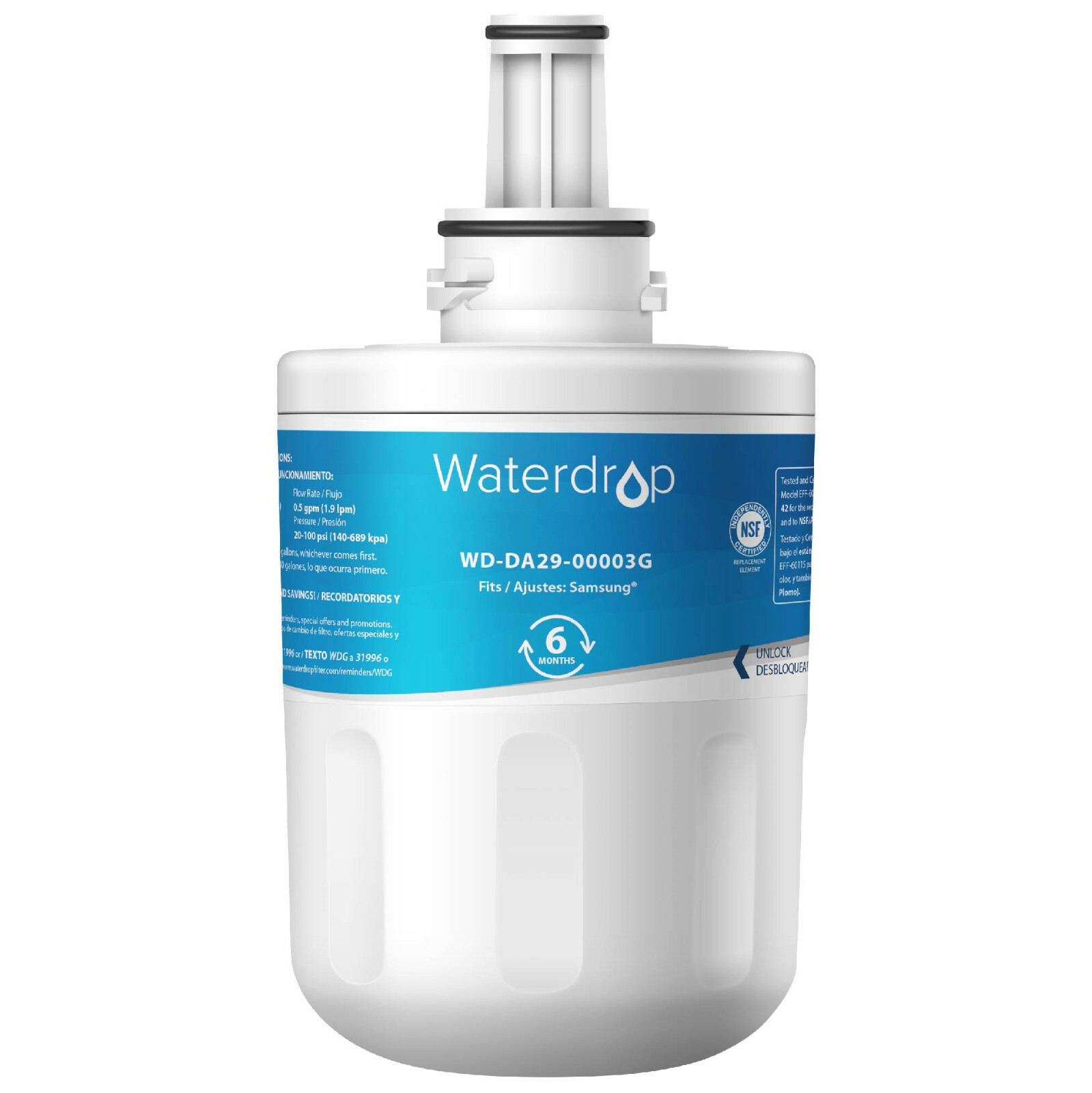 Waterdrop Fridge Water Filter Replacement for Samsung DA29-00003G, DA29-00003B