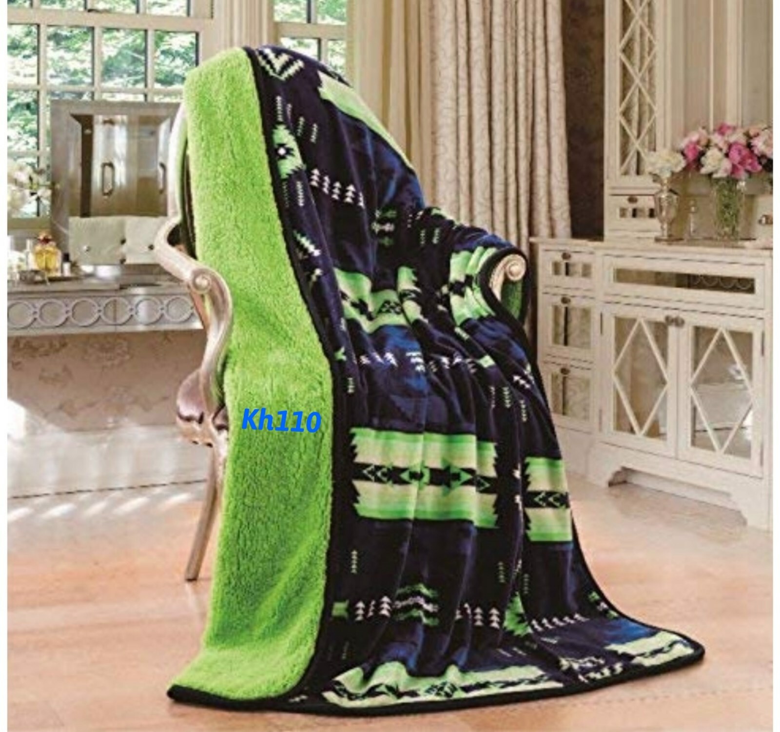 Southwest Native American Indian Navajo Print Throw Blanket Sherpa