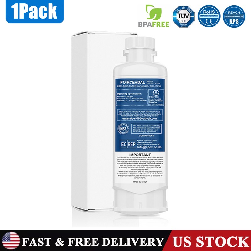 6-4-211Pack for Samsung DA97-17376B HAF-CIN/EXP White Refrigerator Water Filter