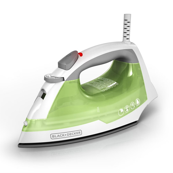 BLACK+DECKER Easy Steam Compact Steam Iron Nonstick Soleplate SmartSteam Green