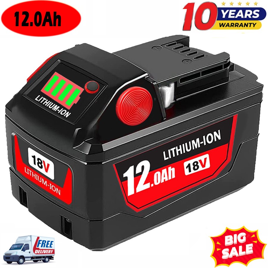 12Ah Battery For Milwaukee For M18 18V Lithium High Output 48-11-1812 48-11-1890