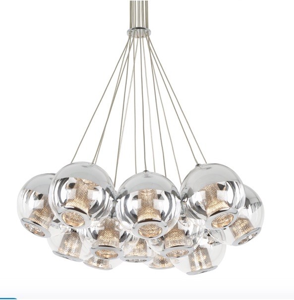 Artika ZN12P-C1 Malaga 12-Pendant Light Fixture With Dimmable Integrated LED