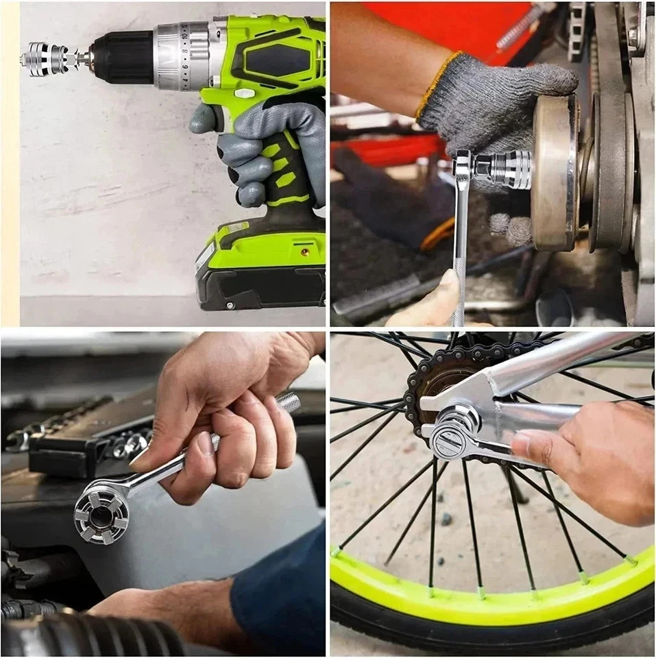 10–19mm Universal Socket Tool Adjustable Multifunction Wrench Adapter Kit