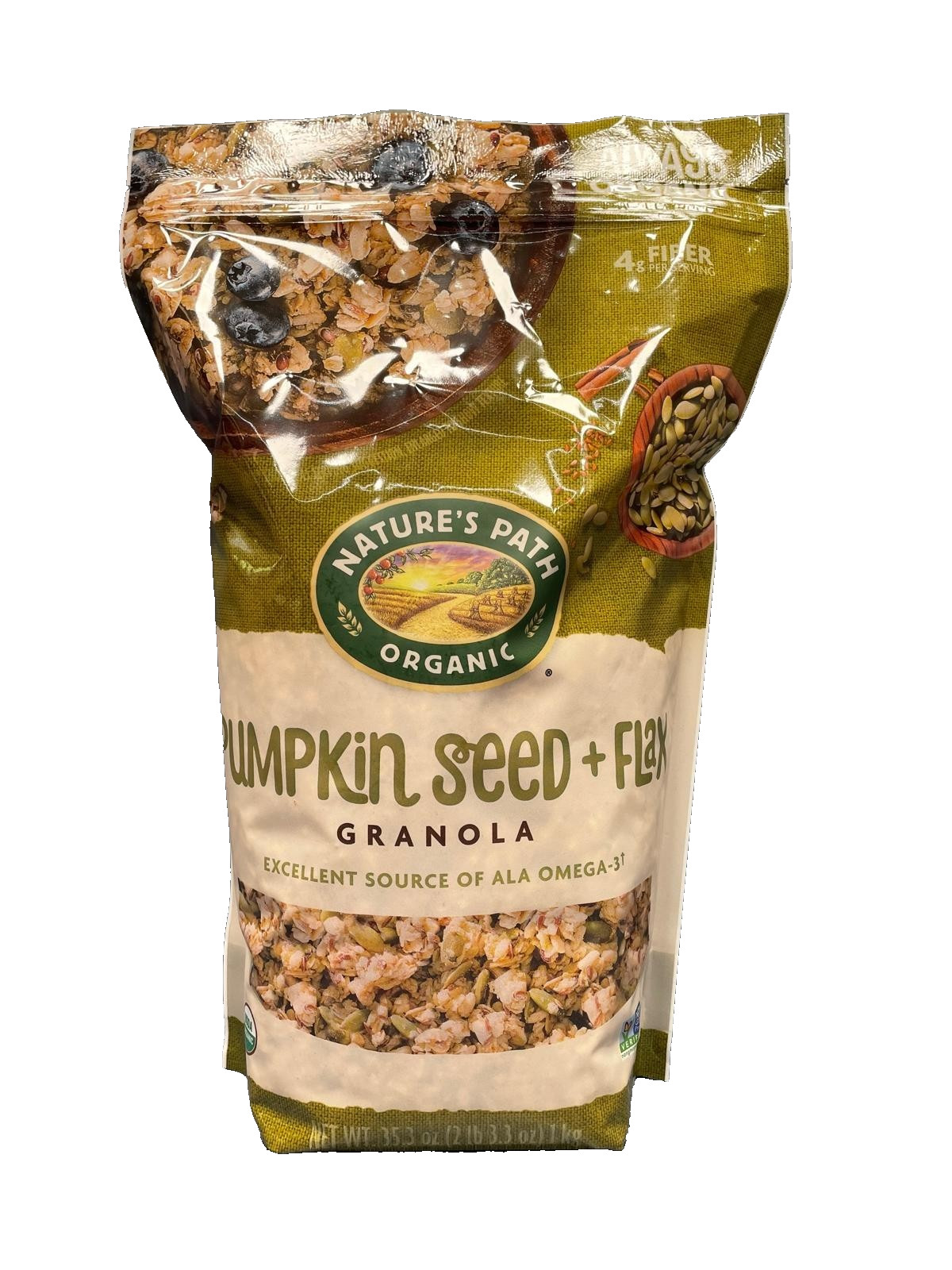 Natures Path Organic Pumpkin Seed + Flax Granola 35.3 oz USDA Organic Non-GMO