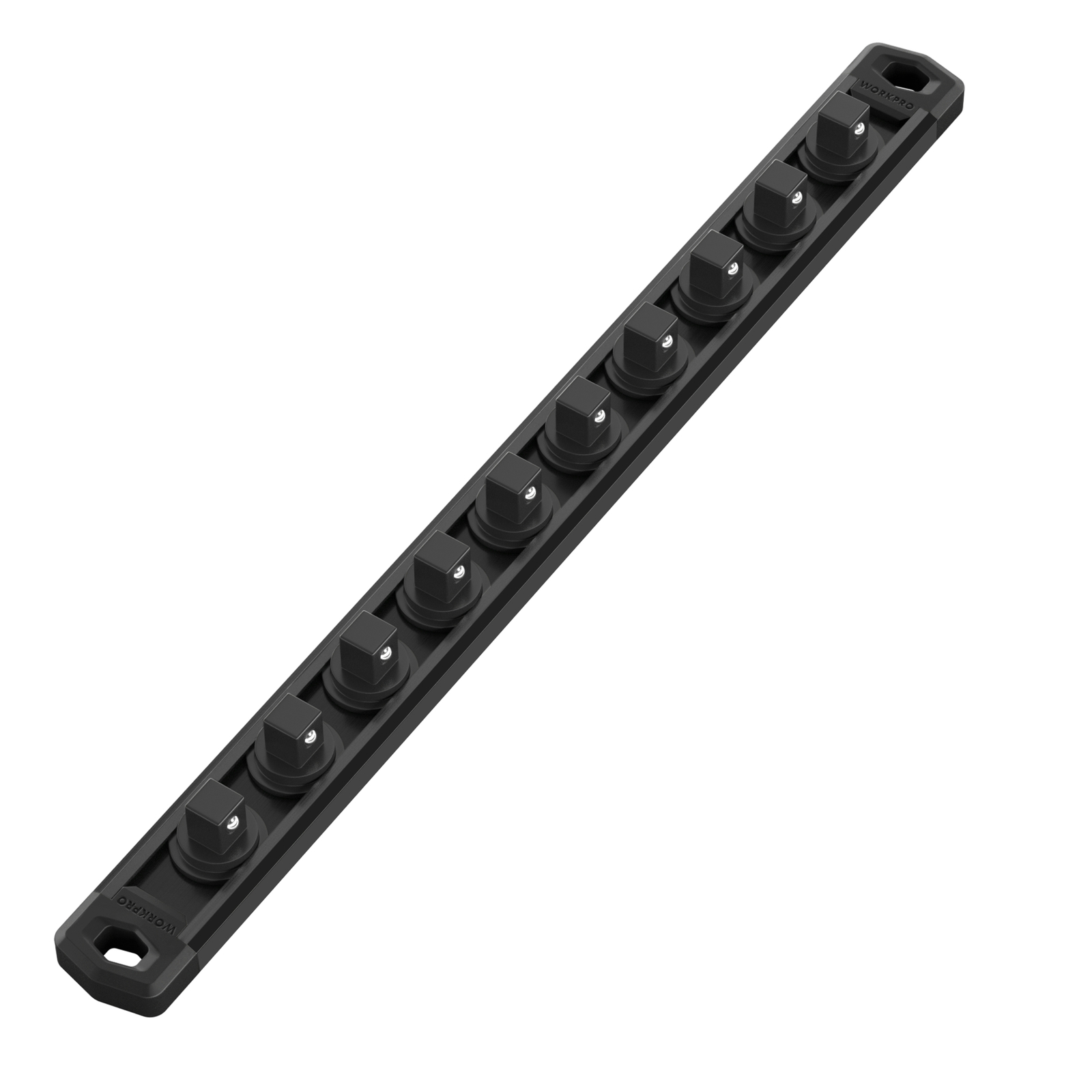 WORKPRO 3/8” Dr Magnetic Socket Organizer Aluminum Alloy Socket Rail(no Socket)