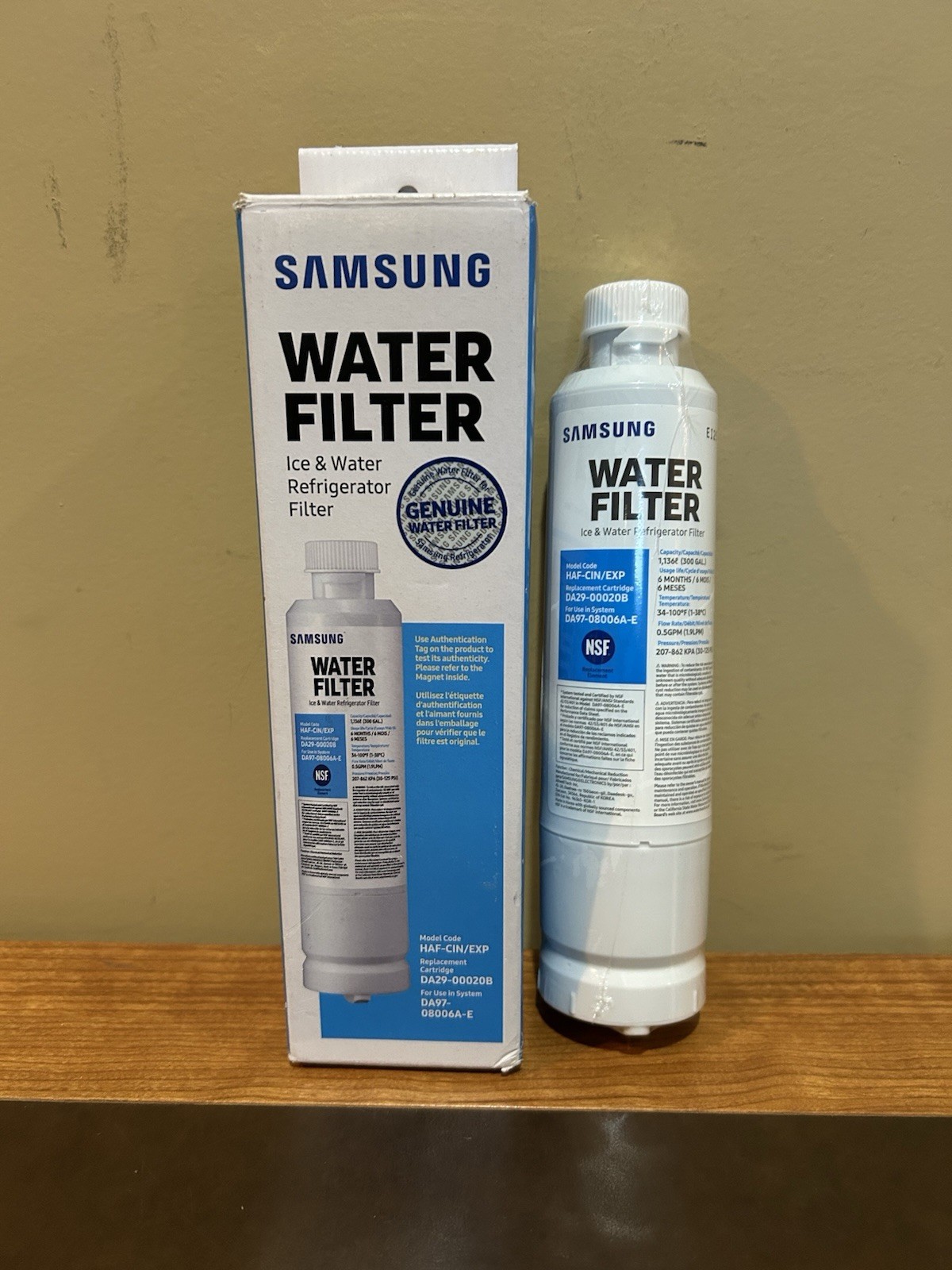 1 PACK New Genuine Samsung DA29-00020B HAF-CIN/EXP Refrigerator Water Filter US
