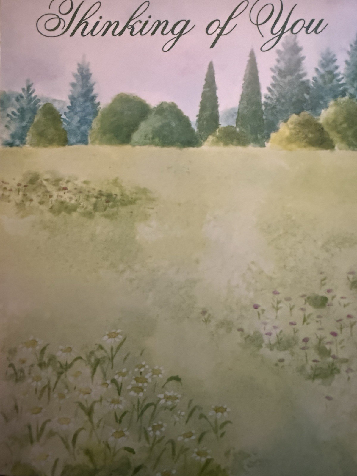 “Thinking of You”- Grass Field – 5.5″ X 7.5″