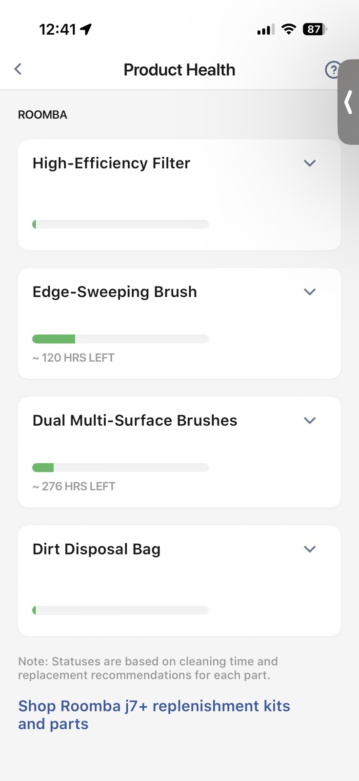 iRobot Roomba J7+ Self-Emptying Robot Vacuum/Mop, Parts (Expired Subscription)