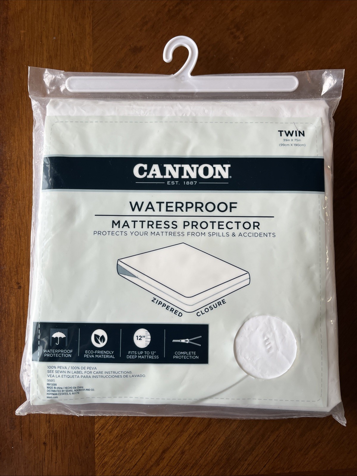 Cannon Soft Top Waterproof Mattress Protector Twin 39″ x 75″