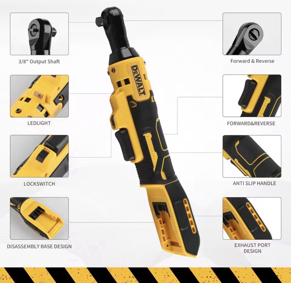 DeWalt DCF513B 20V Max Atomic Brushless Cordless 3/8″ Ext Reach Ratchet Tool
