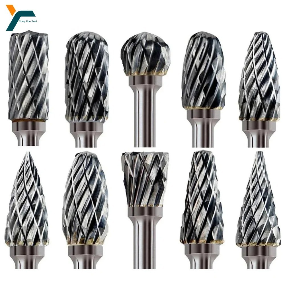 Tungsten Carbide Rotary Burr Bit Set 1/8″ Cutting Carving Burrs for Dremel Tool