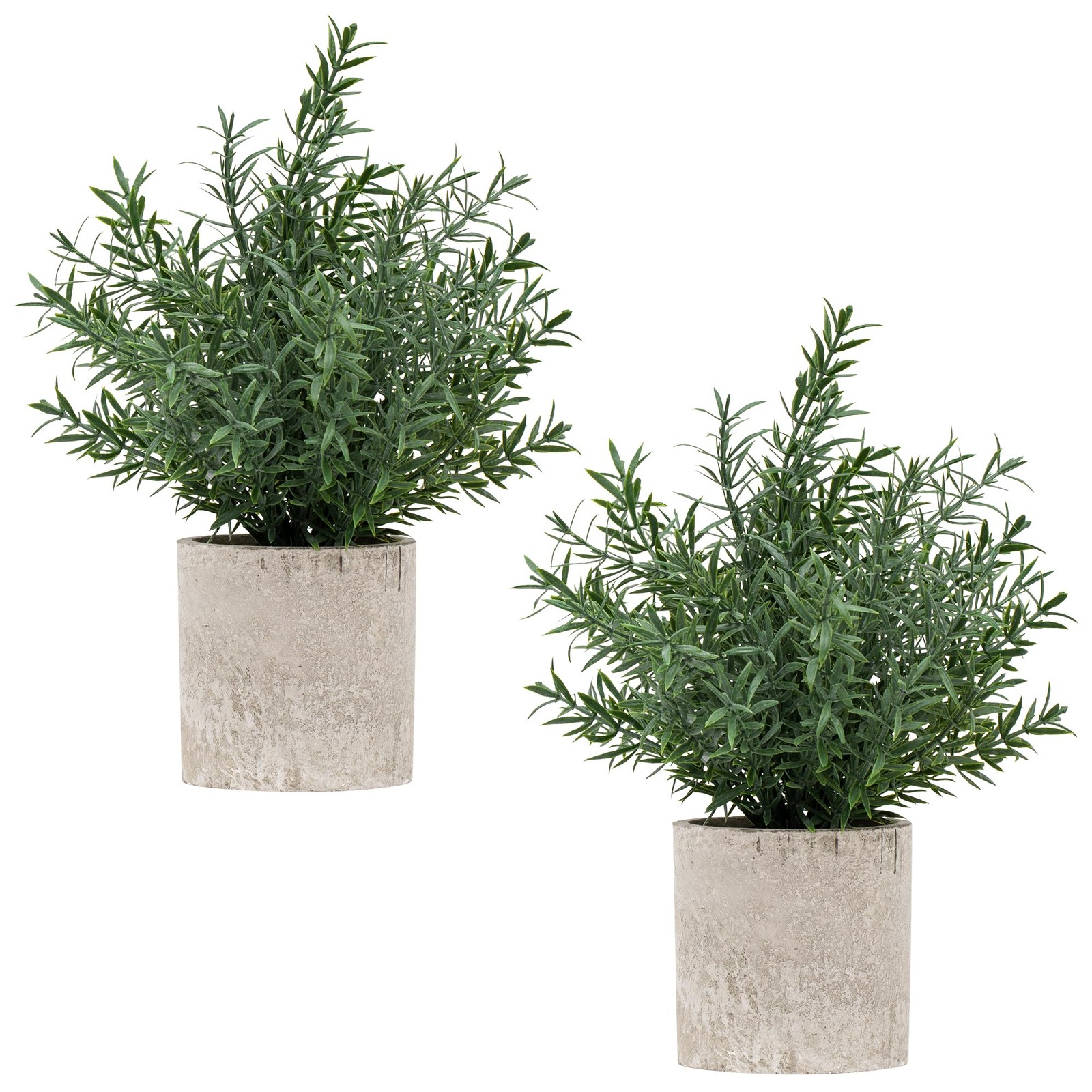 2 Pack Small Fake Plants Rosemary Potted Artificial Plants for Shelf Desk Hom…