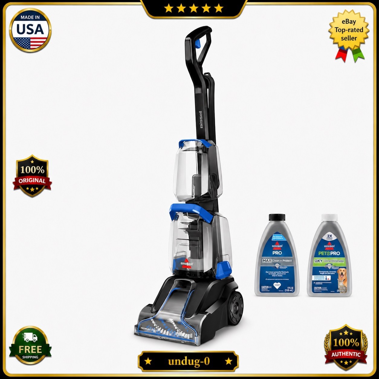BISSELL TurboClean Upright Carpet Cleaner 3939 Pet Stain Dual Tank-New&Free ship