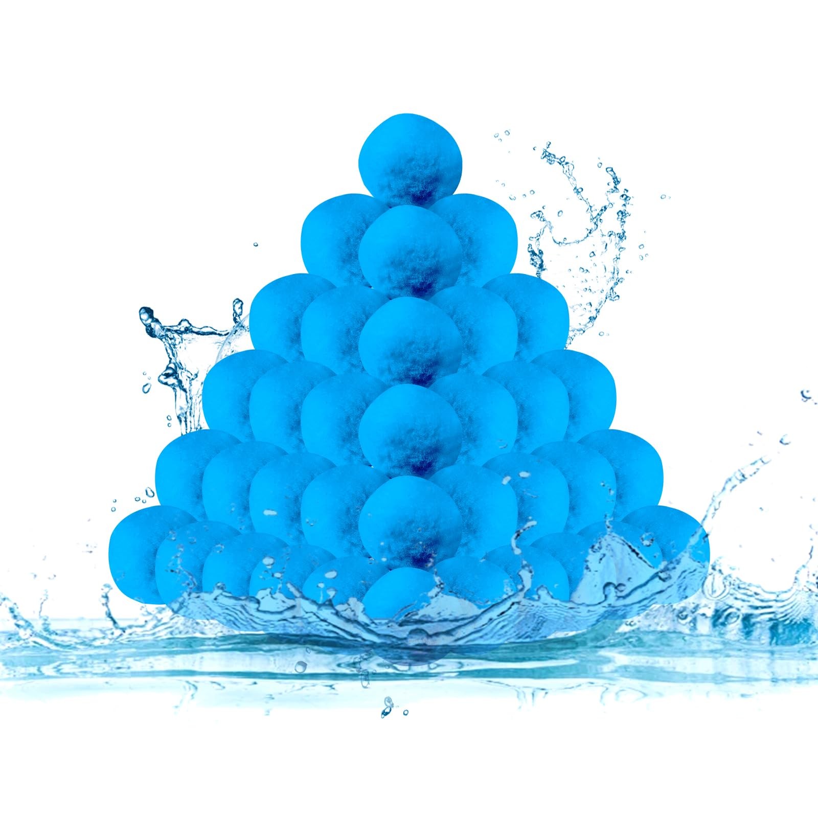 3.5 Lbs Pool Filter Balls for Sand Pump, Reusable Blue Pool Filter Media Balls R