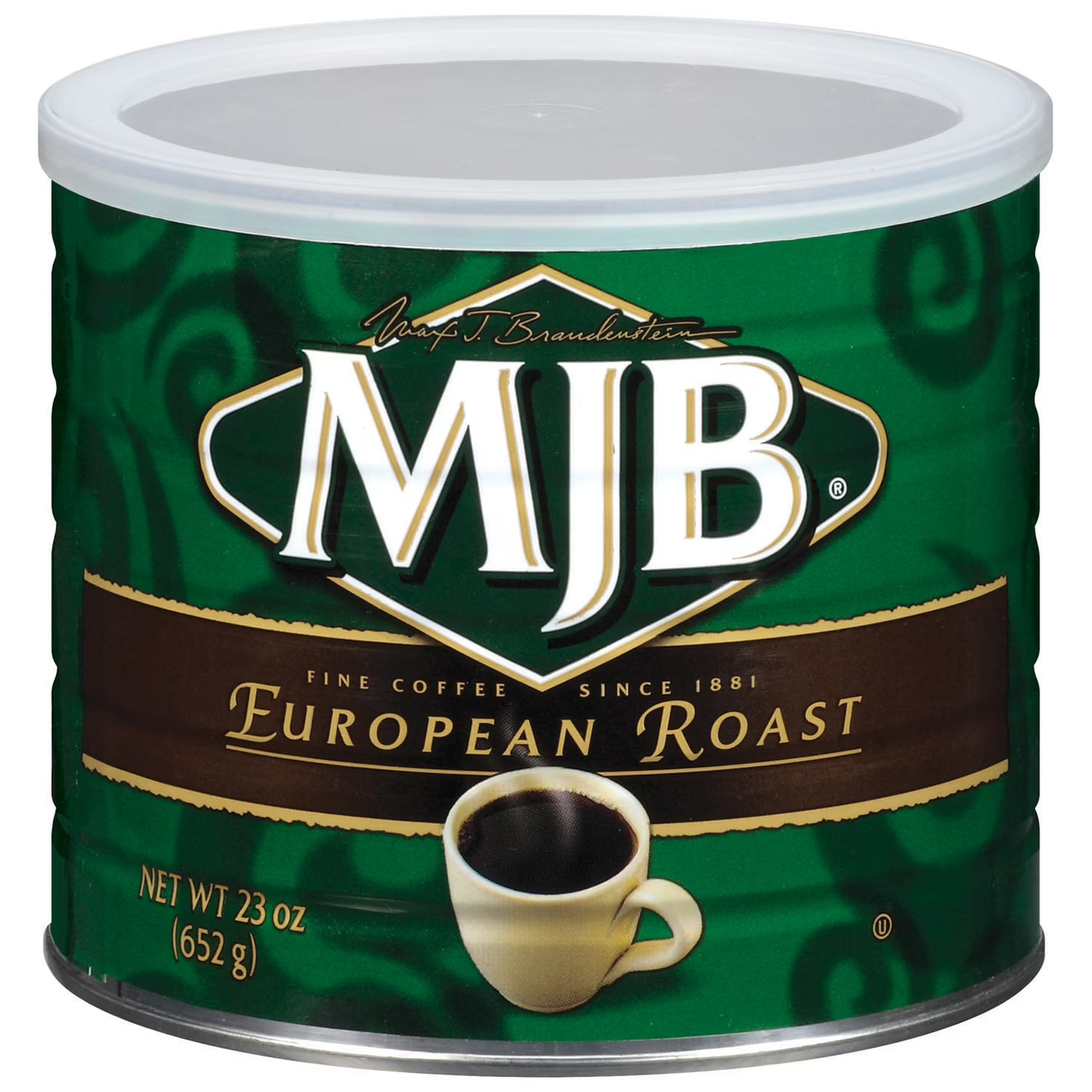 MJB European Ground Coffee Dark Roast 23 Ounce Can