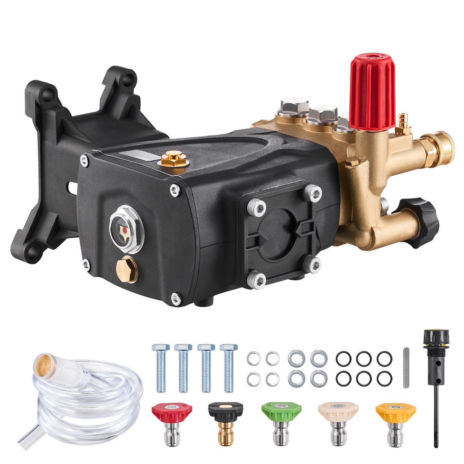 Pressure Washer Pump 1″ Shaft Horizontal Triplex Plunger 4000 PSI 4.0GPM