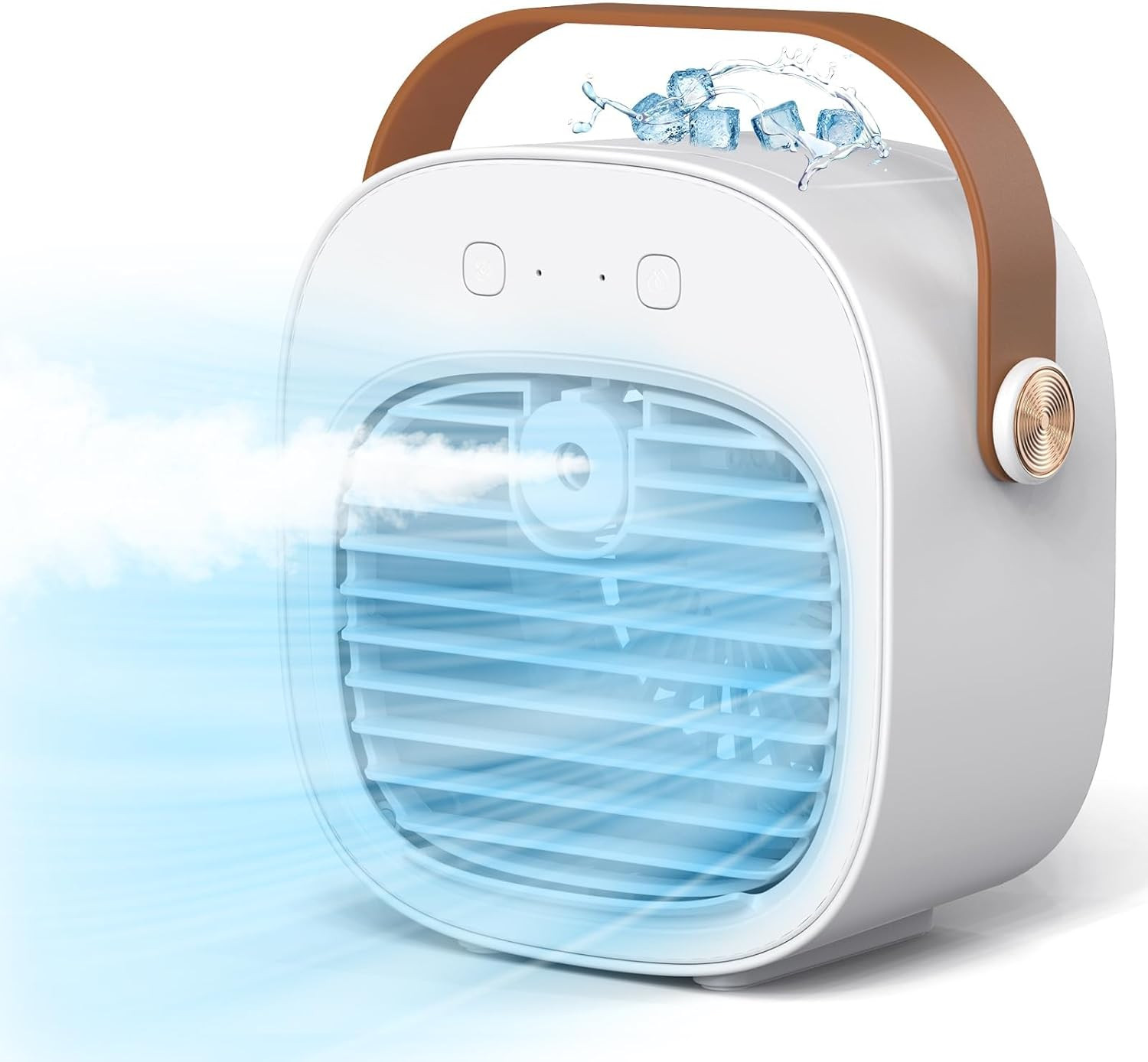 Portable Air Conditioner -5200mAh Rechargeable Personal Air Cooler, White Mini A