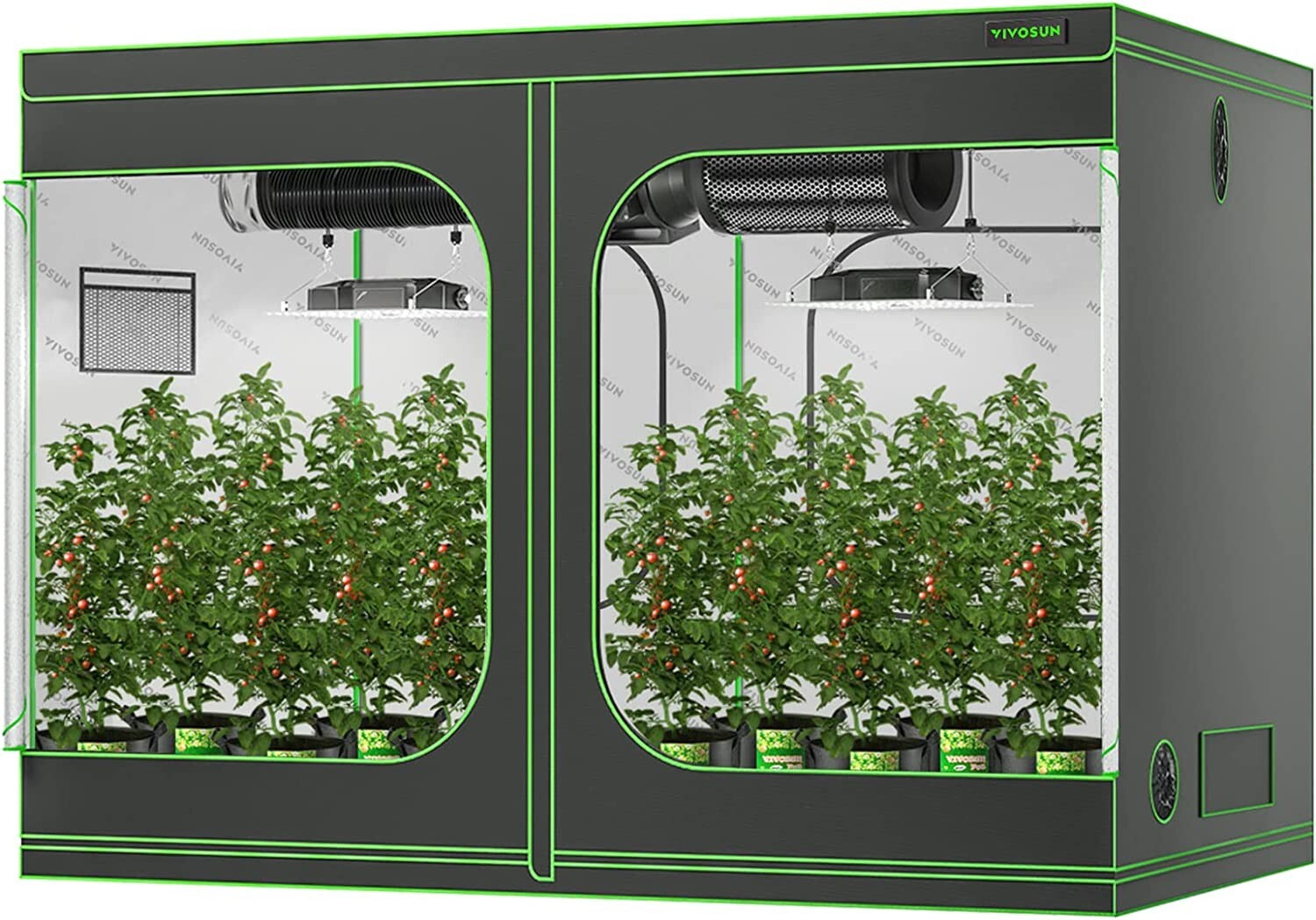 VIVOSUN Indoor Grow Tent 10’x5′ Non toxic Mylar Room Reflective 120″x60″x80″