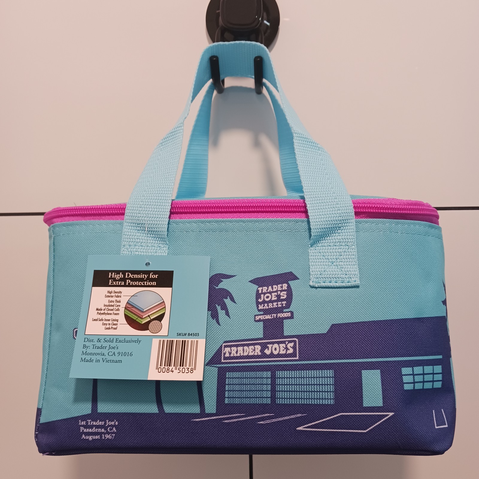 Trader Joe’s NWT LTD. ED. Blue/Purple Insulated Lunch Tote, In Hand, Ships Fast