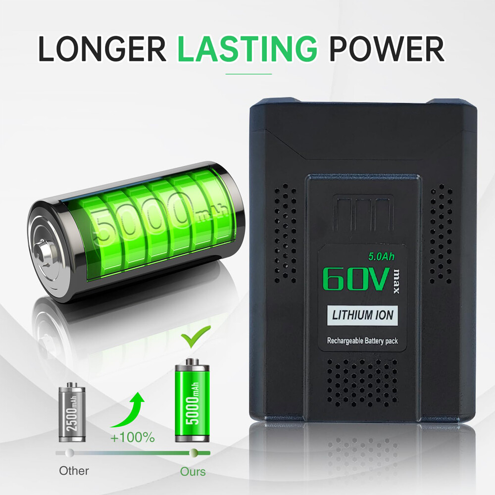 60V 5Ah Replacement Battery for Greenworks 60V Max Cordless Power Tools