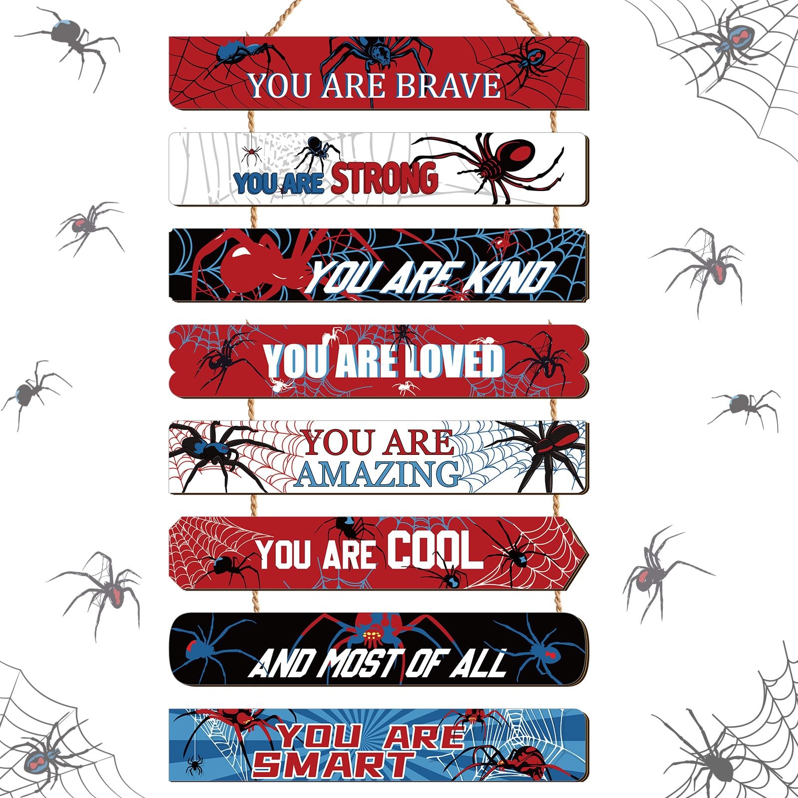 Threehoney 11.4 x 1.9 inches (29 x 5 cm) per plank, Red, White, Black, Blue