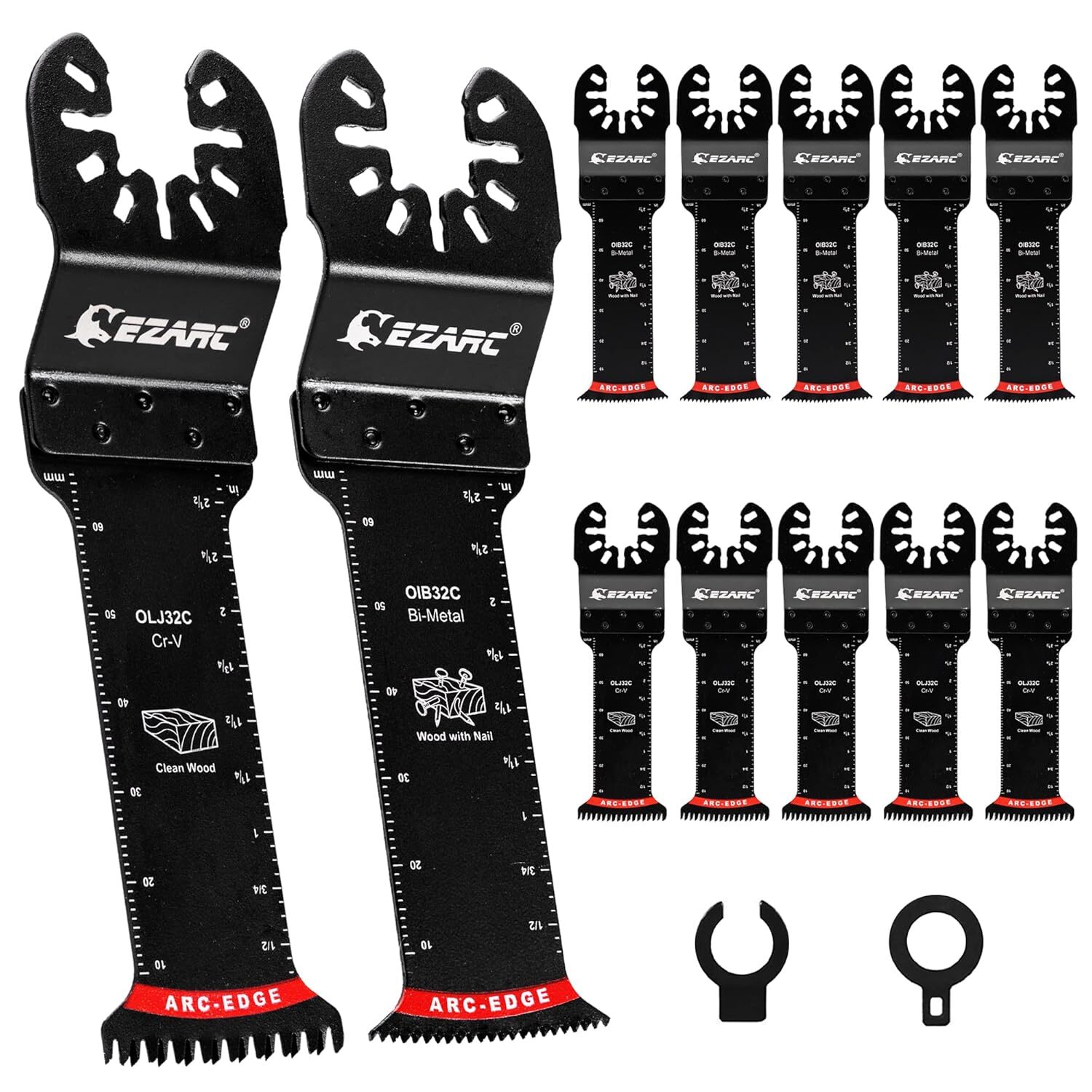 Oscillating Saw Blades – 10 PCS Extra-Long Reach Arc Edge Multitool with Japanes