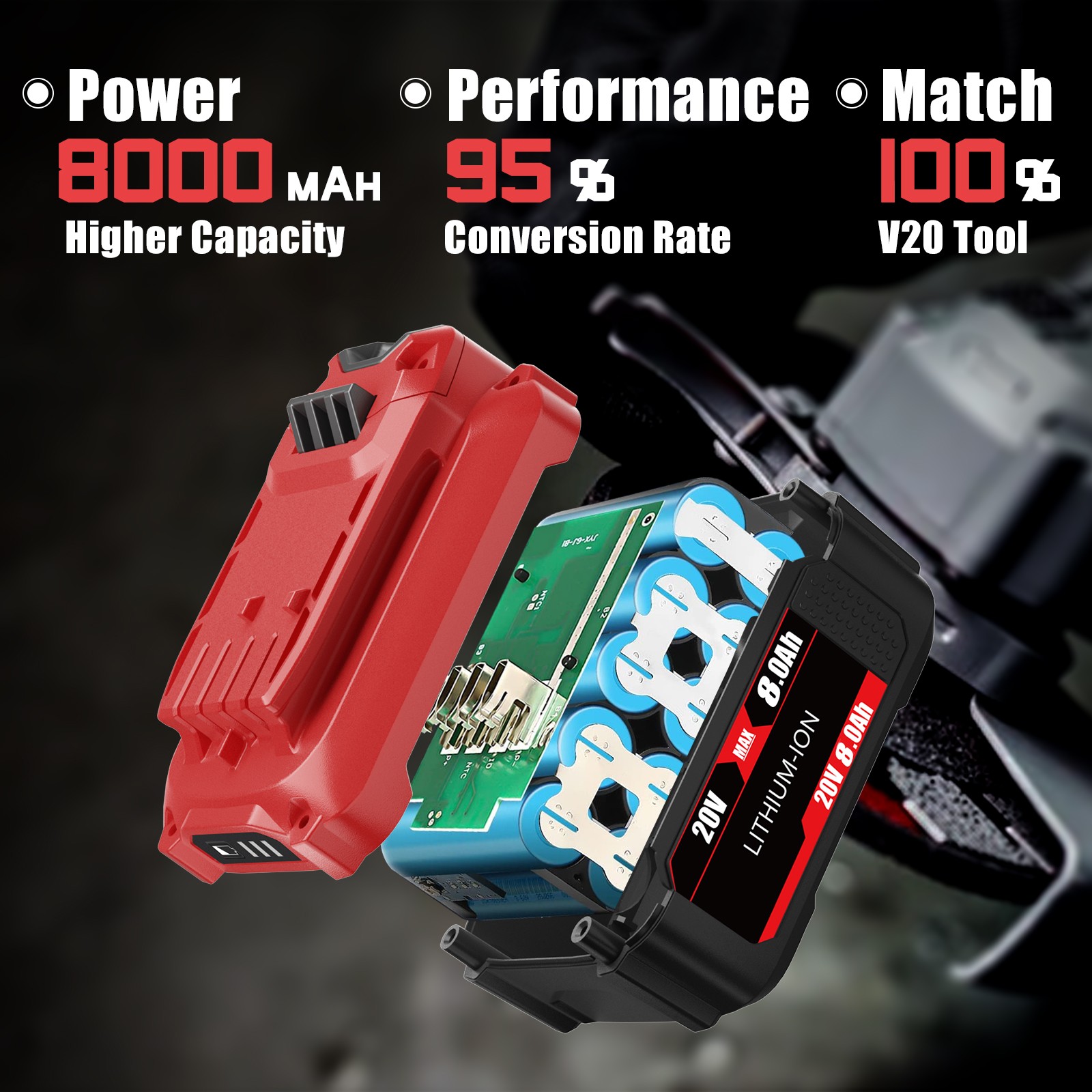 Battery / Charger For Craftsman 20 Volt V20 6.0Ah Li-ion CMCB201 CMCB204 CMCB202