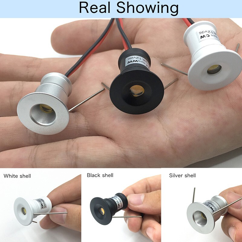 Small Spot Light 1W Mini LED Spotlight 12V Dimmable 15mm Recessed Downlight