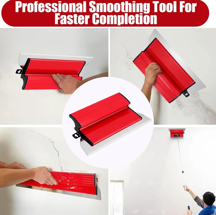 1PCS 9.84 × 15.75 in Drywall Smoothing Spatula – Flexible Skimming Blade Tool