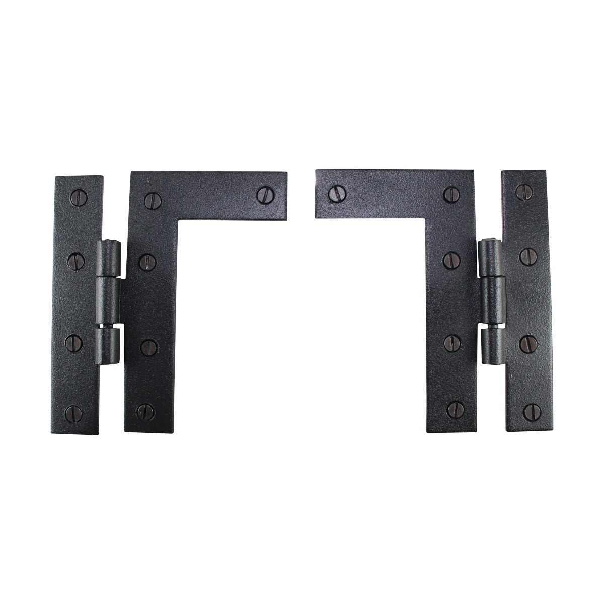 Flush H-L Cabinet Hinge Pair Wrought Iron 4.5″H Door Hinges Renovators Supply