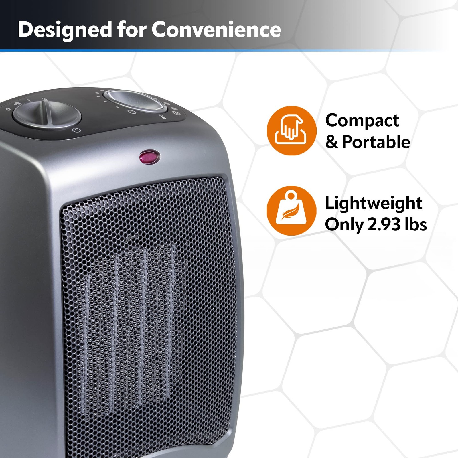 Lasko Portable Electric Ceramic Space Heater 1500W Thermostat Tip-Over Safety..