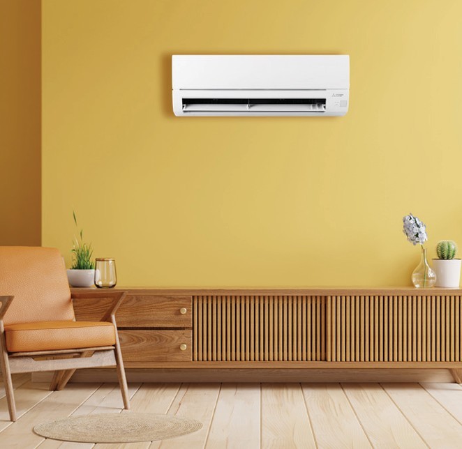 12,000 BTU Mitsubishi WR-Series Single Zone Wall Mounted Air Handler – R410A