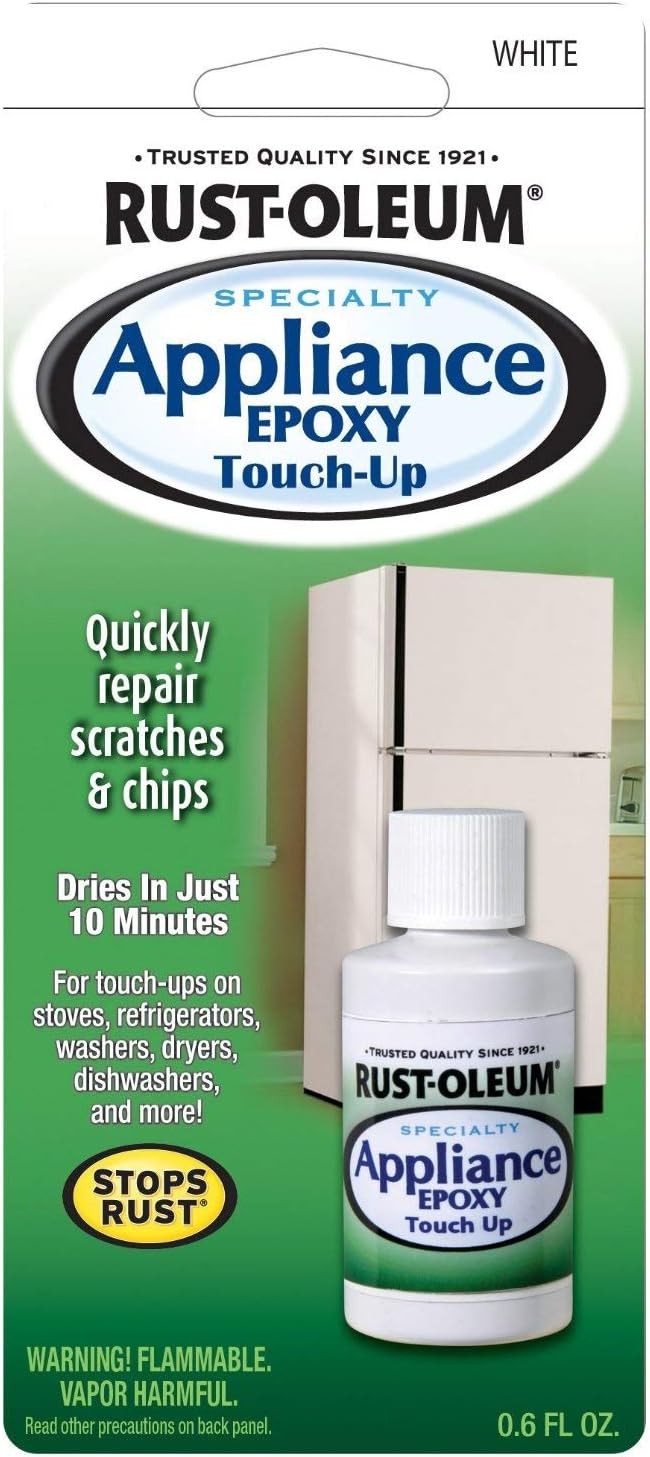 Rust-Oleum 203000 .6-Ounce Specialty Brush Bottle Appliance Touch Up, White