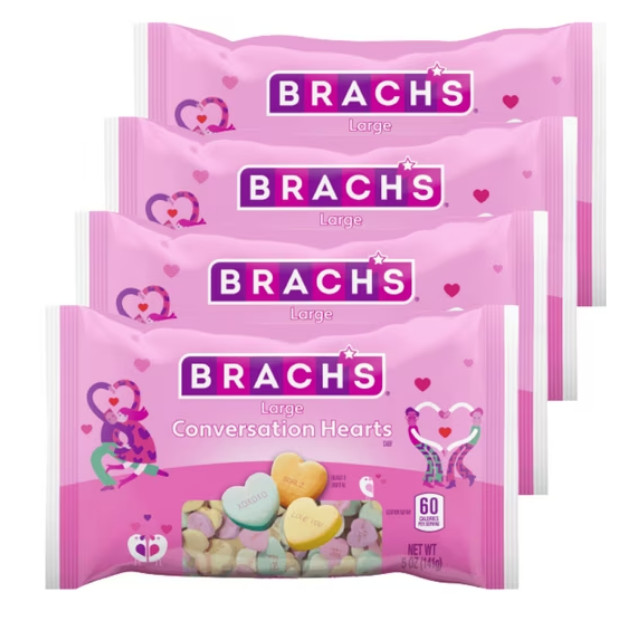 4x Brach’s 5 oz. LARGE CONVERSATION HEARTS Candy exp 4/2027 *
