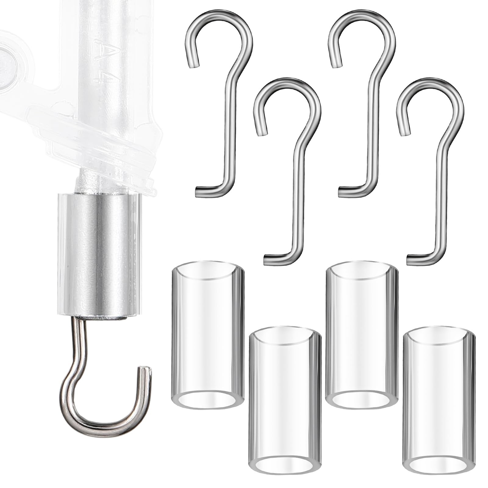 4 Set Wand Wire and Sleeve Collar for Horizontal Mini Blinds Wand Replacement