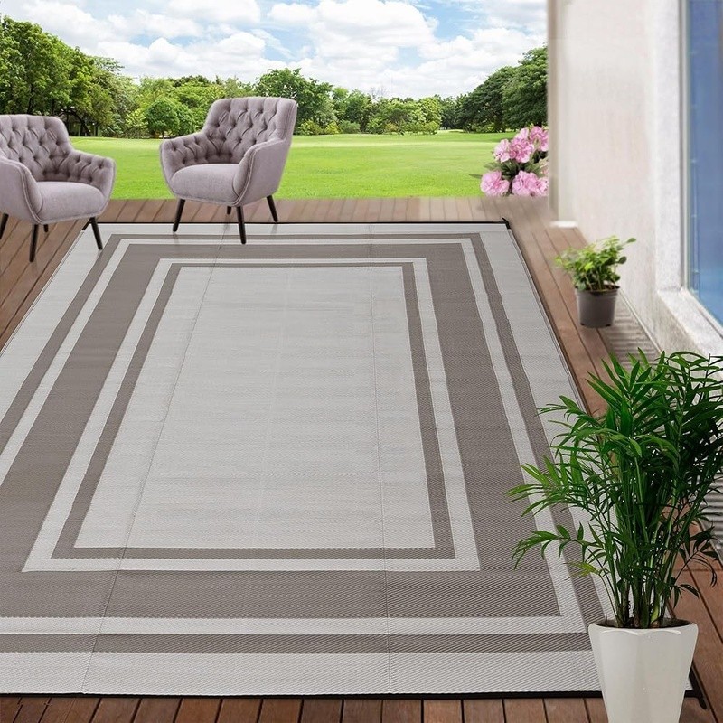 Portable Waterproof Outdoor Rug Lightweight Easy Clean Multi-Use Camping Garden