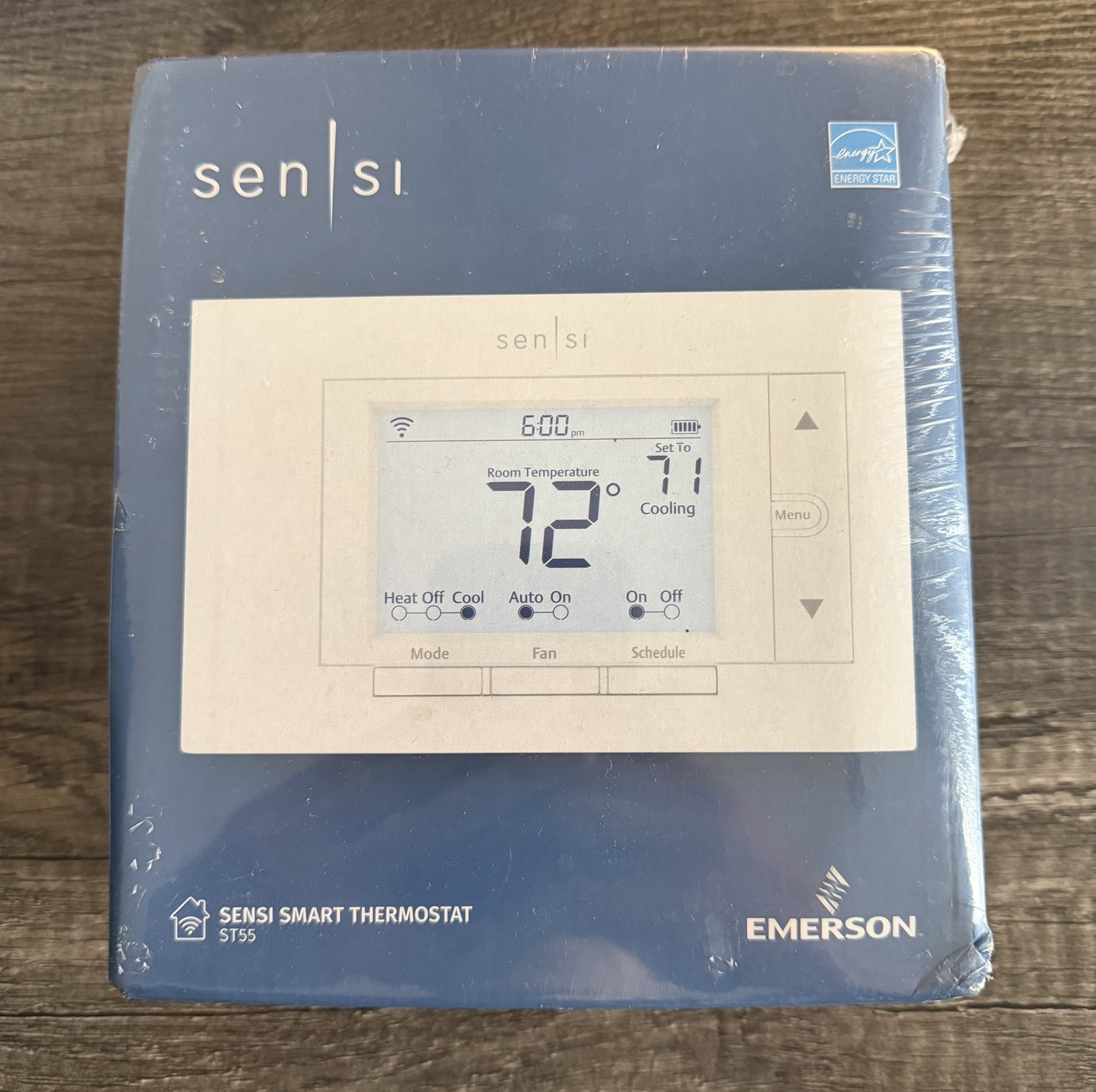 Emerson Sensi ST55 Wi‑Fi Programmable Smart Thermostat, Alexa/HomeKit, White