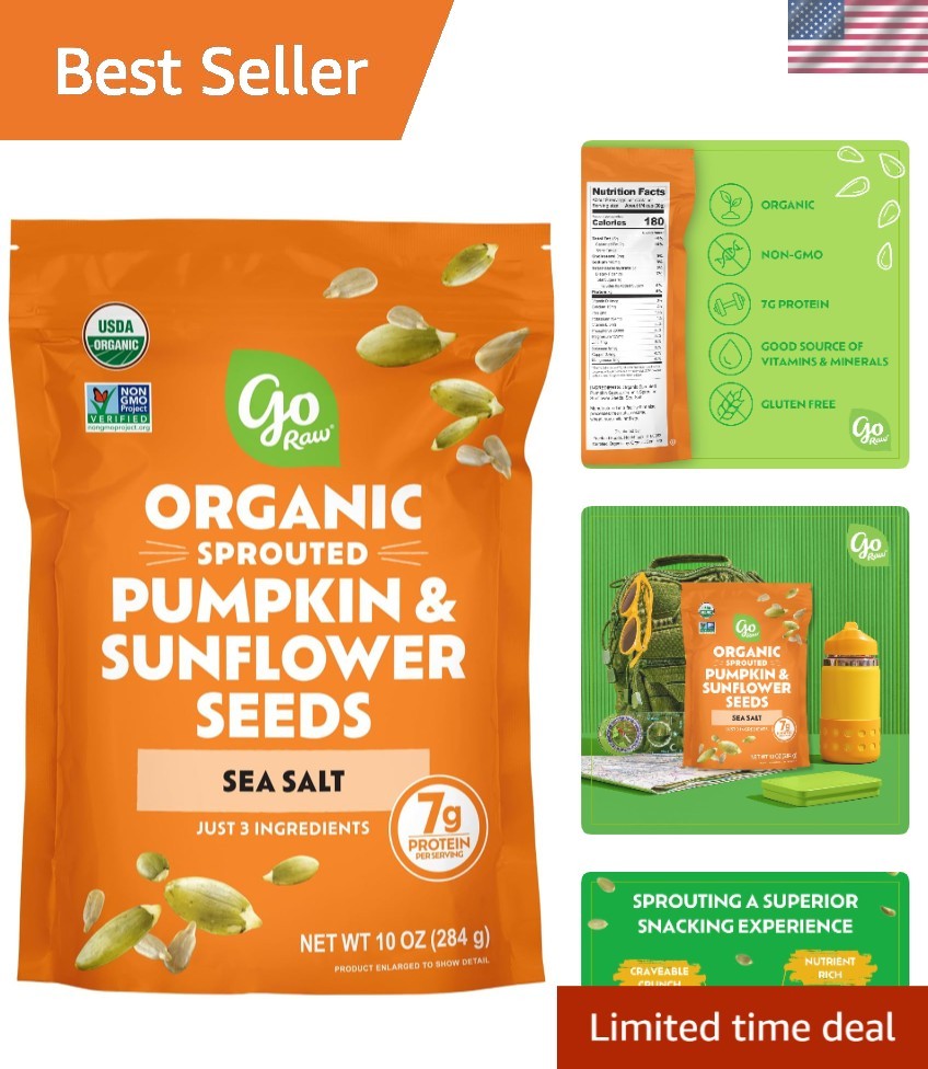 Organic Sprouted Pumpkin & Sunflower Seeds, 10 oz, Sea Salted, Keto, Kosher