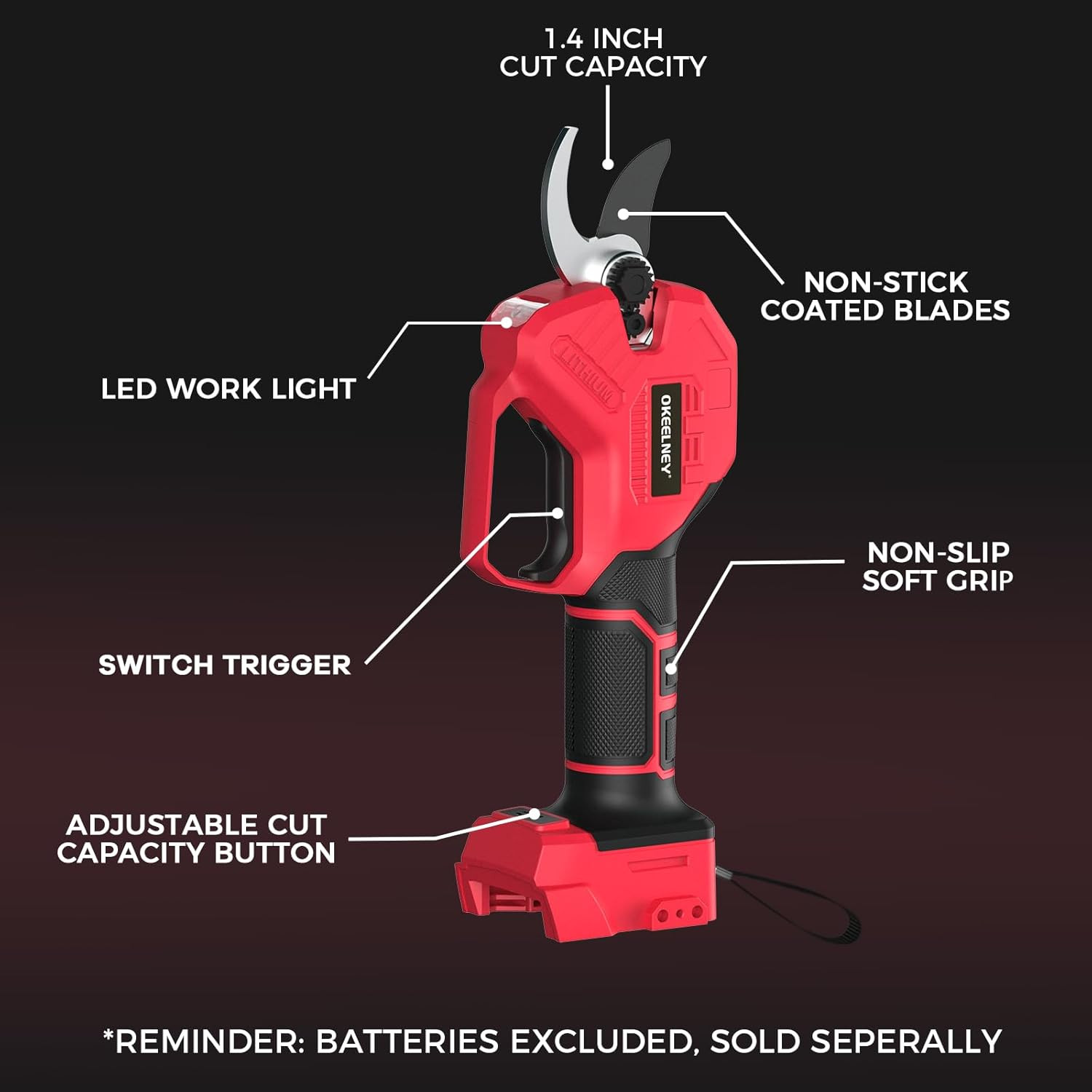 Electric Pruning Shears for Milwaukee M18 Battery, Brushless Cordless Branch Cut