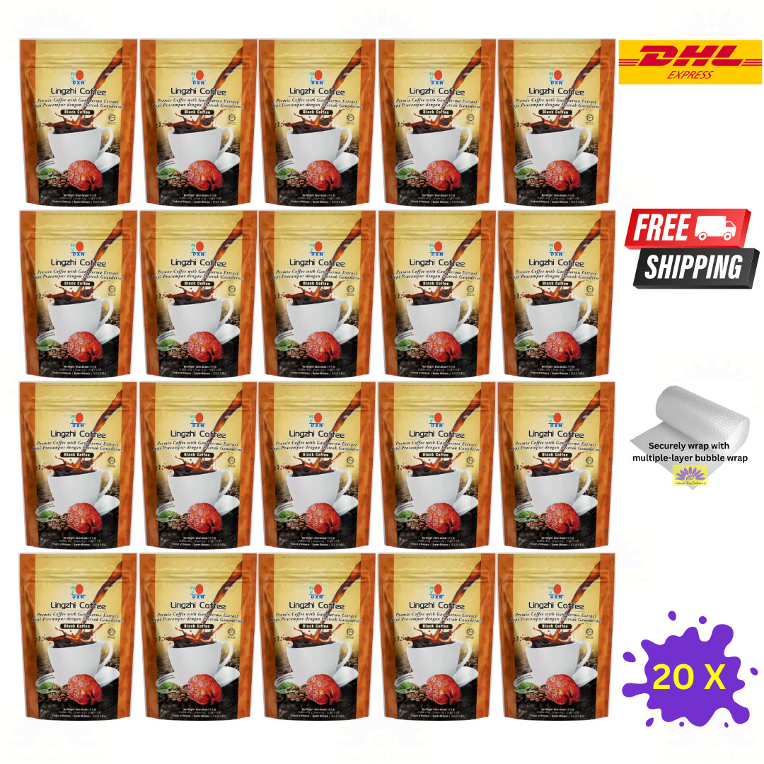 20 X DXN Lingzhi Black Coffee Ganoderma Reishi Sugar-Free 20 sachets