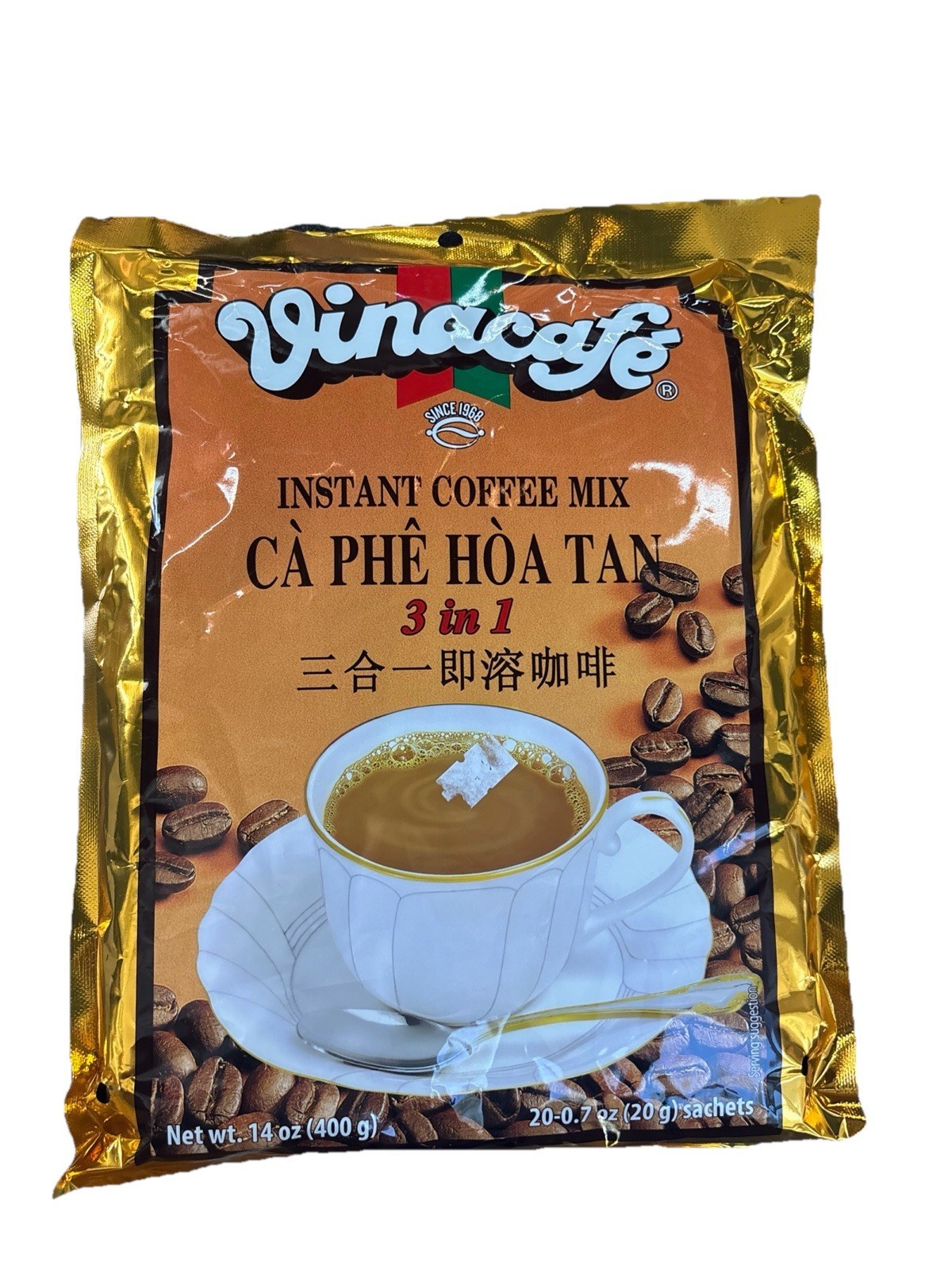 Vinacafe – Instant Coffee Mix – 3 in 1 – 20 Satchesx20g
